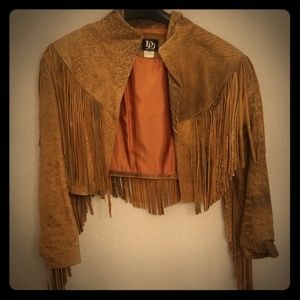 Vintage 1989 Leather Fringe Jacket